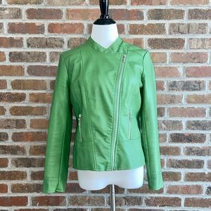 Alfani Vegan Leather Moto Jacket- Small
